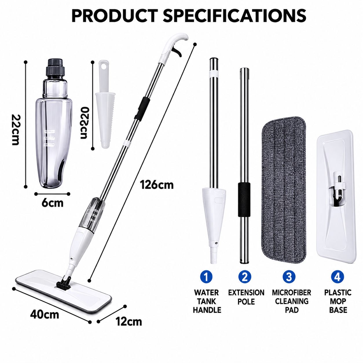 Ultra-Thin 360° Spray Mop – New Generation Cleaning Made Easy ✨