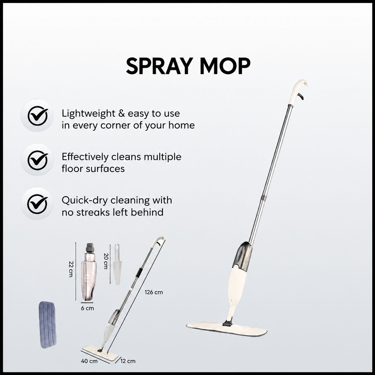 Ultra-Thin 360° Spray Mop – New Generation Cleaning Made Easy ✨