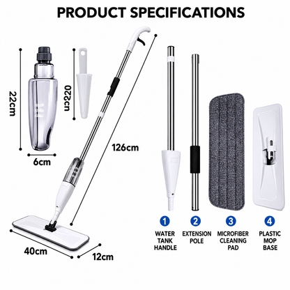 Ultra-Thin 360° Spray Mop – New Generation Cleaning Made Easy ✨