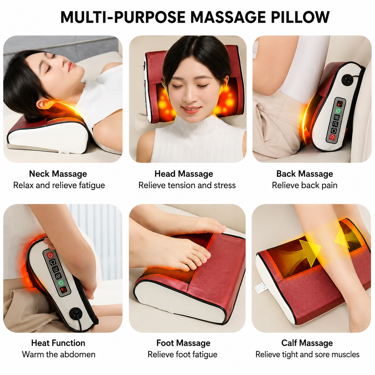 20-Node Infrared Neck & Shoulder Massager – Pain Relief & Blood Circulation Support 💆‍♂️🔥