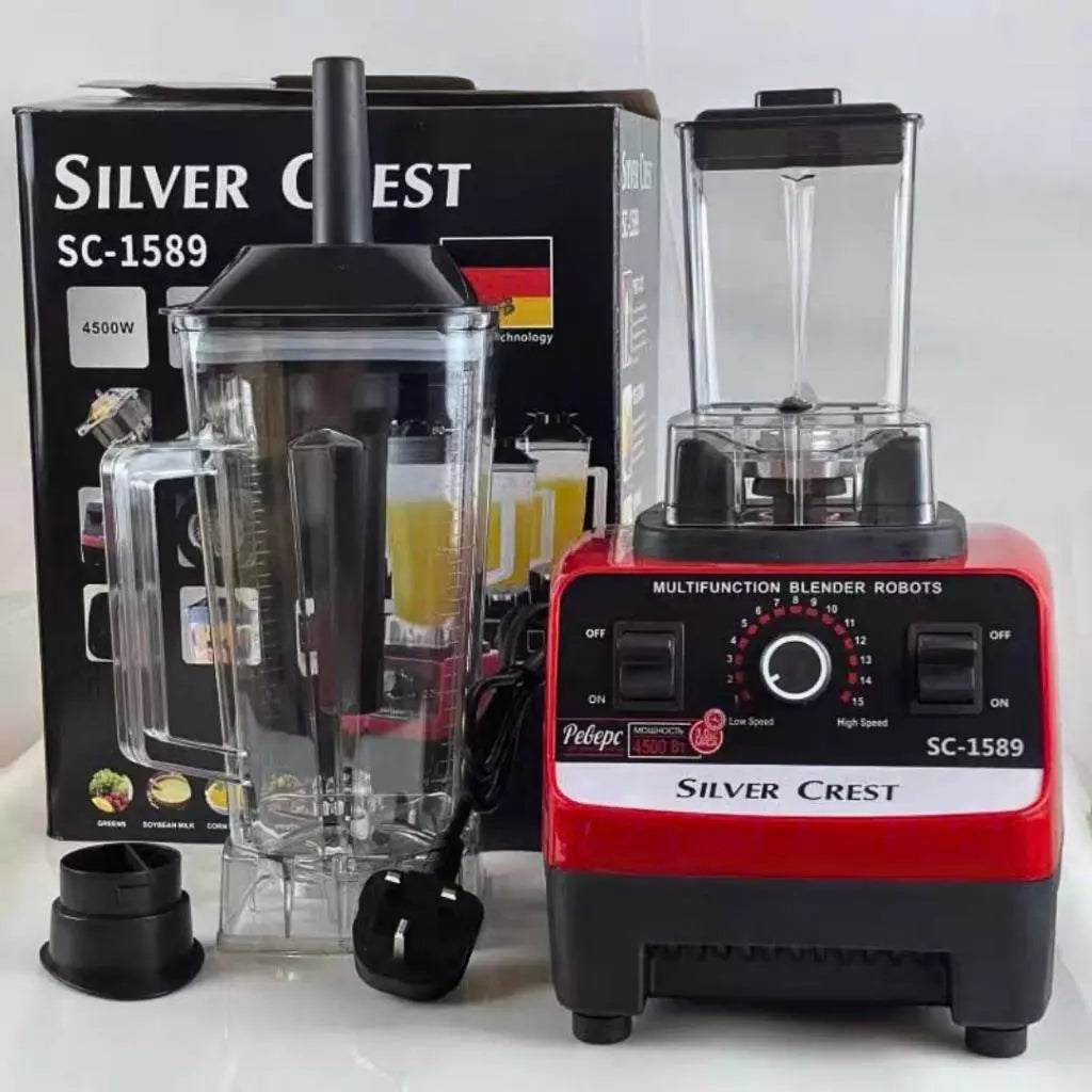 Silver Crest SC-1589 Blender – 2 Jars, Powerful 4500W Motor